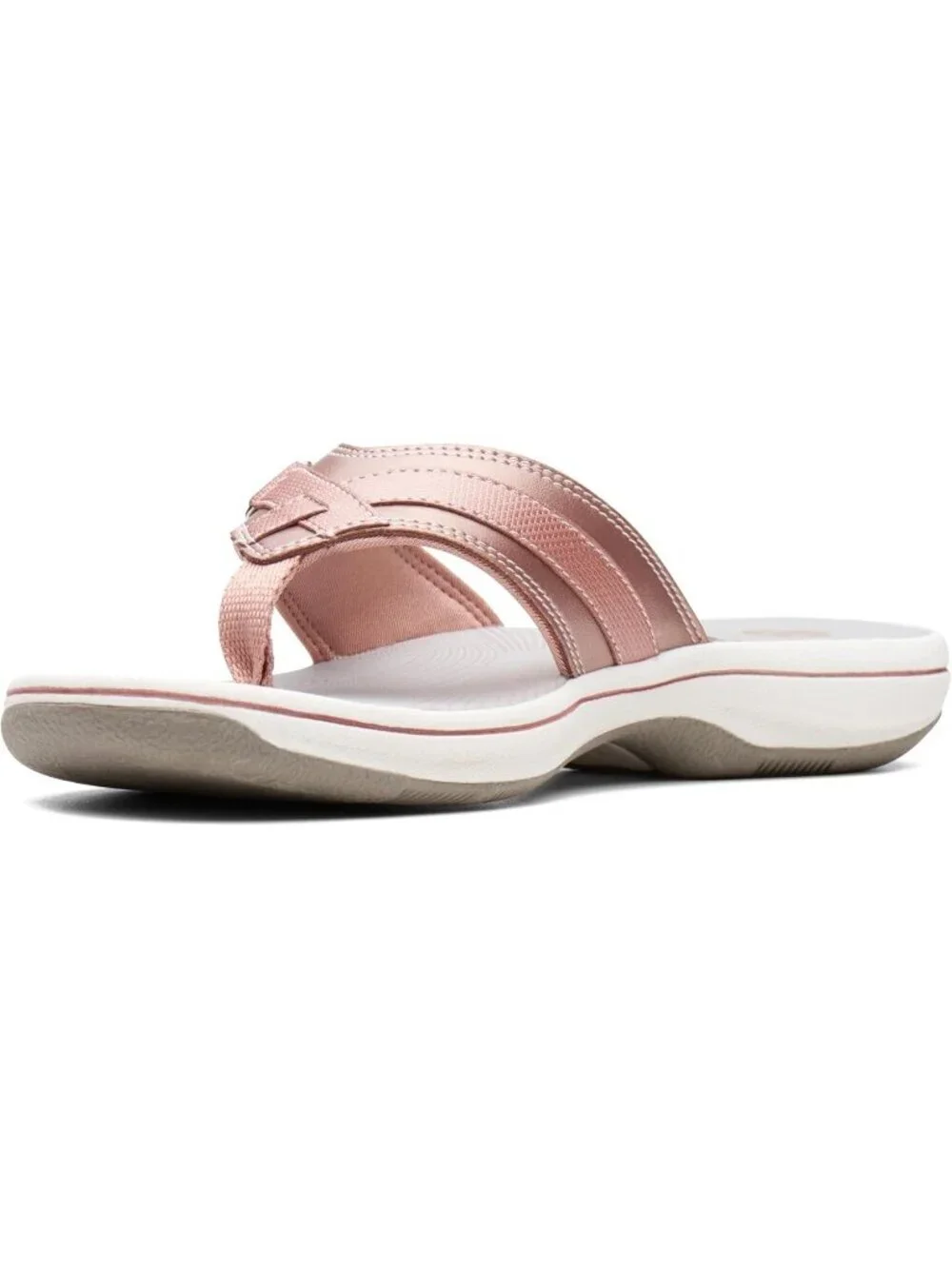 Women's Rose Gold Synthetic Thong Open Toe Breeze Sea Flip-Flop Casual Shoes